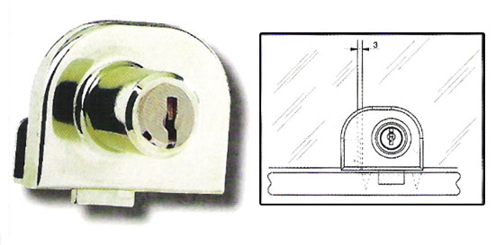 Serrure pour double portes battantes en verre